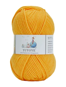 YUYOYE Anti-Pilling Fios Acrílicos 5-Ply de DIY Mão Tricô Fios de Lã Macia Crochet da Mão-de malha, o fio de Lã Camisola de 50g/Bola
