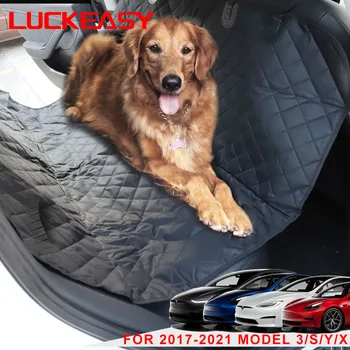 LUCKEASY adequado para Tesla Modelo 3 Modelo Y Modelo Modelo X S 2017-2021 espessamento do carro, a suspensão traseira do animal de estimação almofada acessórios