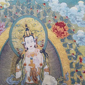 O tibete de Seda bordados de Buda, o Bodhisattva Tangka Pinturas Thangka família de parede decoração o mural