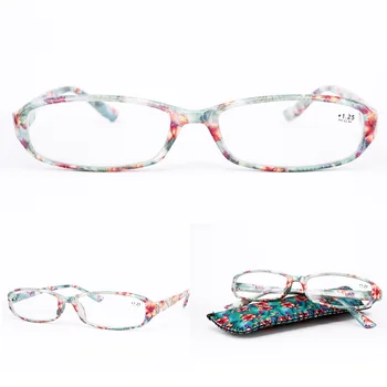 Seemfly Novo Estilo de Moda Impresso Óculos de Leitura Para Mulheres E Homens, Unisex Leve, Portátil, Com Mola, Com Óculos, Saco