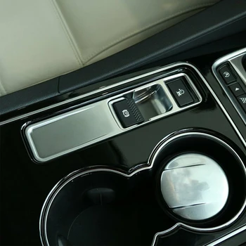 Eletrônico de Estacionamento travão de Mão Capa da Guarnição de Prata Plástico Ajuste Para a Jaguar XE XF F Ritmo X761 2016 2017 2018