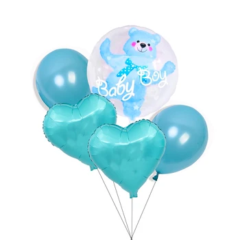 Crianças Festa de Aniversário, Balões de Bebê Menino Menina Folha de Balão 4D Urso Hélio Bola de Primeira 1ª Festa de Aniversário, chá de Bebê Decoração