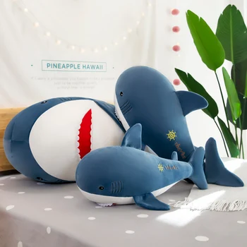 60-120cm macio de alta qualidade tubarão de pelúcia do animal a longo travesseiro boneca de pano é uma festa de aniversário de presente para o menino e amigos de menina