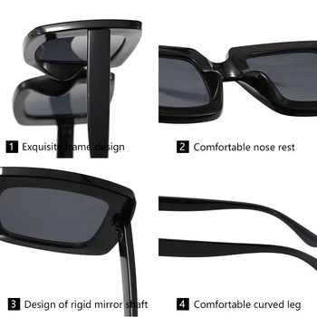 Quadrado pequeno de Homens, Óculos de Mulheres de Verão Decorativos Óculos para Adultos de Pesca Grossa Moldura Marca de Óculos Designer Espelho Uv400