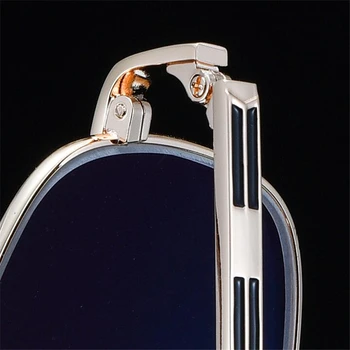 Duplo Feixe Grande Quadro Sol Fotossensíveis Cinza Prescrição De Óculos Em Metal Oval Óculos De Míope, De Dioptria 0 -0.5 -0.75 Para -6.0