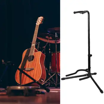 Venda Quente De Guitarra Stand Design Delicado Instrumento Musical Guitarra Stand Alaúde, Guitarra Elétrica Rack De Baixo Do Visor Suporte