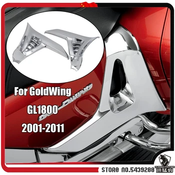 Chrome Triângulo Tampa Para Honda GoldWing GL 1800 GL1800 gl1800 Chrome Esquerda para a Direita Peças de Moto Modificada acessórios 2001-2011