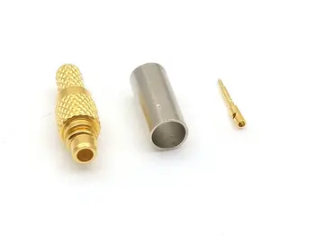 100pcs bronze MMCX Fêmea conector para RG316 RG174 de cabo do RF crimp