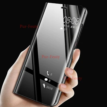 Para Xiaomi mi A3 Tampa Traseira miA3 3 2019 à prova de choque de Caso Para o Xiaomi mi A3 Caso Luxo Flip Ficar Claro Espelho de Vista o Caso do Telefone