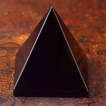 Obsidiana Pirâmide Sala De Estar Cristal Natural De Pedra Obsidiana Pirâmide Enfeites De Sala De Estar Decorações
