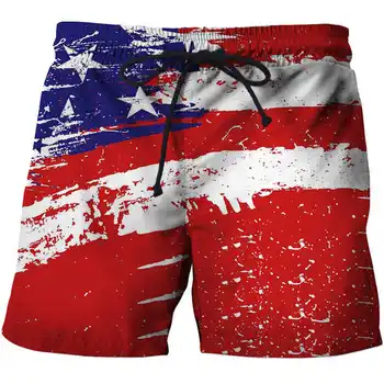 New USA UK National Flag 3D Print Short Pants Men's Casual Board Shorts Moda Streetwear Beach Shorts Male Sportswear Trousers