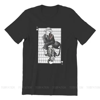 Black Butler Mangá Japonês Rei Undertaker Camiseta Vintage Gráfico de Homens, Camisetas, Tops de Algodão Solto Crewneck T-Shirt