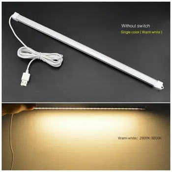 Liga de alumínio de 35 cm Lâmpada LED Com USB Estante de Lâmpada Dupla-linha de Design Interruptor do Armário Lâmpada Conveniente a Leitura do Livro Luz