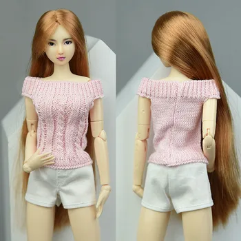 Moda Jeans Denim Shorts De Couro Para A Boneca Barbie Com Roupas Roupas Calças Para Casa De Bonecas Blythe 1/6 Bonecas Acessórios Brinquedos