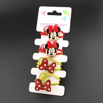 Minnie do Mickey de Disney para Crianças Cabelo Corda, elástico de Cabelo Laço do Gancho de cabelo Bonito Meninas os Acessórios de Cabelo Cocar Conjunto de Presentes de Aniversário