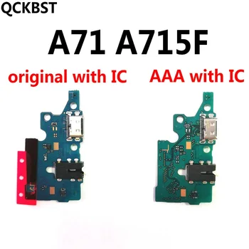 Para Samsung A71 A715F Carregador Micro USB Conector Dock de Carregamento de Porta de Microfone Cabo flexível de Peças de Reposição