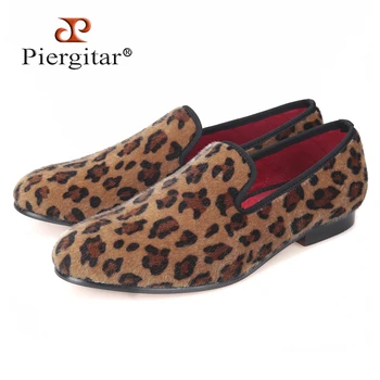 Duas cores Leopard Prints Mocassins Homens Sapatos em Veludo Homens Flats Plus Size Sapato homens baile sapatos Tamanho EUA 4-17 Frete Grátis