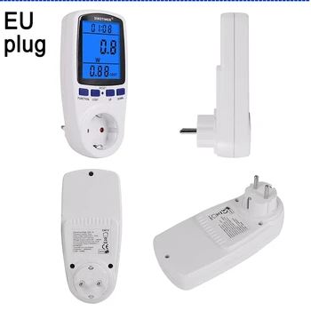 UE BR reino UNIDO Tomada Digital Wattmeter Medidor de Consumo de Energia de Watt de Energia Medidor de KWh, 220V 110V Eletricidade Analisadores de Monitores