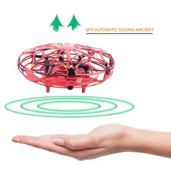 Mini Helicóptero UFO Indução Aeronave Drone Sem Controle Remoto de Voo Automático, Sensor de Infravermelhos do Disco Voador Cheio de Alegria