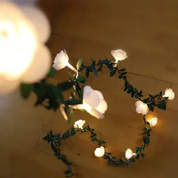 10/20/50 LED de Fadas Garland Flor de Rosa Seqüência de Luzes para o Natal, Casamento, Dia dos Namorados Parte Decorativa da Bateria/USB/Solar