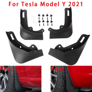 Para o Tesla Model Y 2021 Carro Mudflaps Lama Retalhos de resguardo Lama, pára-lamas Frente Retalho pára-choque Traseiro Protetor ABS