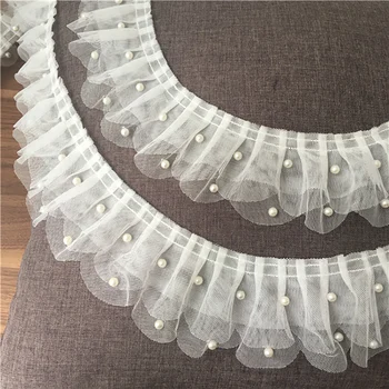 1 Jarda Branco Nat Fios Lace Trim Beading Boneca Laço de Fita DIY Artesanais de Costura Vestido de Roupas de Suprimentos Decoração