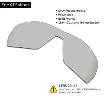 SmartVLT Óculos de sol Polarizados de Substituição de Lentes para Oakley Desdobramento - Cinza Fotossensíveis