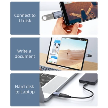 2021 USB C Adaptador OTG USB 3.0 Rápidas Para Tipo C Adaptador Para Macbookpro Xiaomi Huawei Mini Adaptador USB Tipo-c OTG Cabo Conversor