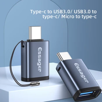 2021 USB C Adaptador OTG USB 3.0 Rápidas Para Tipo C Adaptador Para Macbookpro Xiaomi Huawei Mini Adaptador USB Tipo-c OTG Cabo Conversor