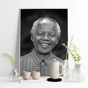 Primeiro Extrator Presidente Da África Do Sul Nelson Mandela Cartaz, Líder Arte Do Vintage Retrato Tela De Pintura, Decoração De Parede Imagem