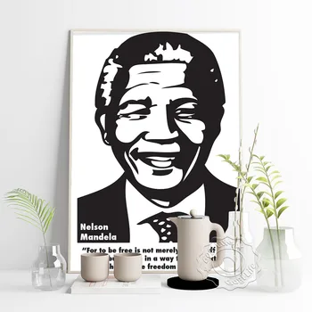 Primeiro Extrator Presidente Da África Do Sul Nelson Mandela Cartaz, Líder Arte Do Vintage Retrato Tela De Pintura, Decoração De Parede Imagem