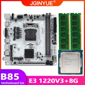 B85 placa-Mãe LGA 1150 kit com Intel xeon E3 1220 V3 CPU processador de 8 GB(2*4GB) DDR3 de memória RAM M. 2 NVME B85I-PLUS