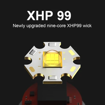 O mais novo XHP99 Mais Poderosa Lanterna elétrica Recarregável do Diodo emissor de luz Tocha Usb Tático 18650 Lanternas de 26650 XHP50 Exteriores da Noite de Luz