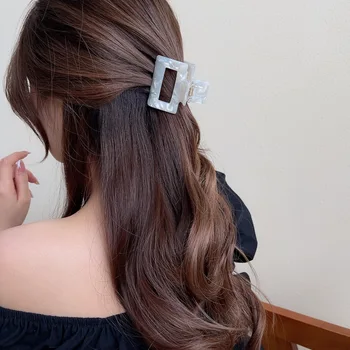 Elegante Grampos de Cabelo de Cabelo Garras Pegar Hairclip Prendedor de Gancho coreano Grande casa de Banho Clipe de Acessórios de Cabelo para as Mulheres, Meninas Casual
