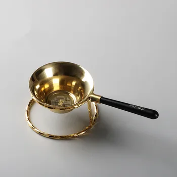 O Estilo Japonês De Cobre Chá Funil Coador De Chá Puro Cobre A Tela Do Filtro De Kung Fu Utensílios De Chá De Chá Funil De Separação De Chá De Filtro