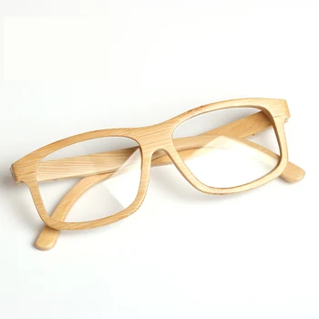 BerWer 2021 Mulheres Homens Madeira Óculos De Bambu Natural Óculos Limpar Lente De Óculos Óculos
