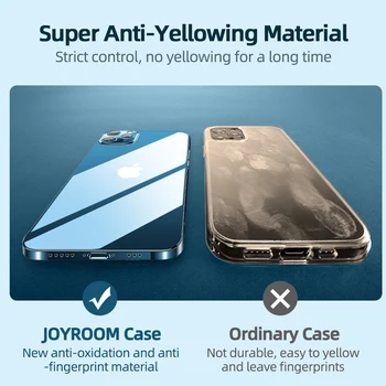 Joyroom 9H caixa de Vidro Para o iPhone 11 12 Pro Max 12min Vidro+TPU à prova de Choque Len Proteção de Caso Para o iPhone 12 pro Transparente