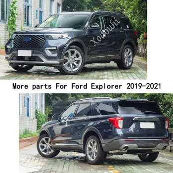 Para Ford Explorer U625 2019 2020 2021 Estilo Carro Tampa do Corpo de Guarnição de Cabeça Frontal da Luz de Névoa de Capa da Lâmpada do Quadro Adesivo Partes 2pcs