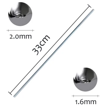 10pcs 1.6/2mm*330mm Baixa Temperatura do Fio de Soldadura de Alumínio de Soldagem Eletrodo de Fluxo de Núcleo de Alumínio do Eletrodo (sem Fluxo) Multi-ferramentas