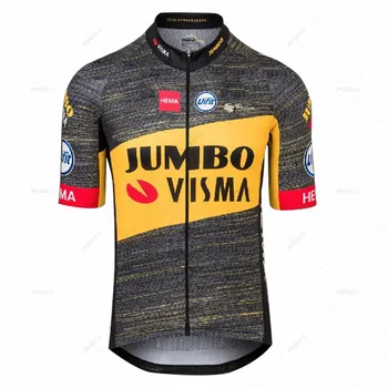 Maillot Jumbo Visma Equipe de 2021 de Ciclismo de Mens Jersey Conjunto de Verão de Bicicleta Roupas de Bicicleta de Estrada de Camisas de Terno de Bicicleta Jardineiras, Shorts MTB Ropa