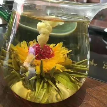 20 Peças Florescendo Chá Diferentes Flor Flor Artesanal De Chá Chinês Floração Pérolas De Ervas Artesanato Flores De Presente De Embalagem