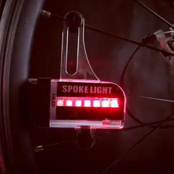 Luzes Led Para Bicicleta de Rodas de Bicicleta Luminosa Pneu Caps 14LED Flash Falou Aviso de Lâmpada da Luz de Bicicleta Falou a Luz de Bicicleta Acessórios