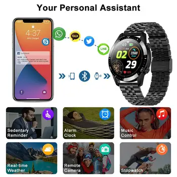 RT Chamada Bluetooth Smart Watch Homens IP68 Waterproof o Suporte do Leitor de Música Para o Android, ios Telefone rastreamento de Movimento smartwatch Homens