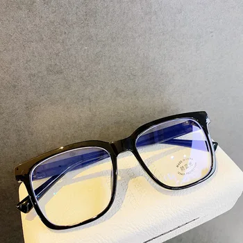 TR90 Grandes Óculos Anti Azul Luz, o Homem Retro Acessórios Quadrado Preto Óculos para Mulheres Óptico Transparente Quadro 5456