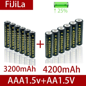 2021 AA + AAA , com 1,5 V AA Alcalinas AAA Bateria Recarregável 32000-4200mAh Tocha Assistir Brinquedos Leitor de MP3 Substituir a Bateria de Ni-MH