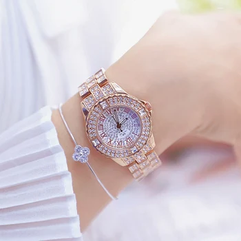 2021 Moda Relógio Para Mulheres Relógio de Diamantes de alto Luxo da Marca Senhoras Branco Pulseira de Cristal das Mulheres Relógios de Pulso Relógio Feminino
