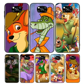 Disney Bonito dos desenhos animados de Robin Hood Para Xiaomi Poco X3 NFC M3 M2 X2 F2 F3 Pro C3 F1 Mi Jogar Misture 3 A3 A2 A1 Black caixa do Telefone