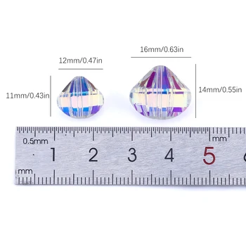 Super Brilhante, Contas de Vidro Facetadas Encantos Componentes da Jóia de Cristal Pendente de Miçangas Para Fazer Jóias Pulseiras DIY feito a mão 10PCS