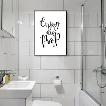 Engraçado Casa De Banho Sinal De Lona Cartaz De Parede Impressões De Arte , Não Selfies Desfrutar Do Seu Cocô Por Favor, Permaneça Sentado Wc Sinais De Decoração Do Banheiro