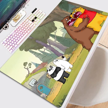 Pad Mouse Gamer de Jogos de Pc de Secretária Tapete Nua De Urso Tapetes de Borracha Teclado de Computador Kawaii Jogo 3d do Portátil Tapete E Mesa de Escritório Almofadas
